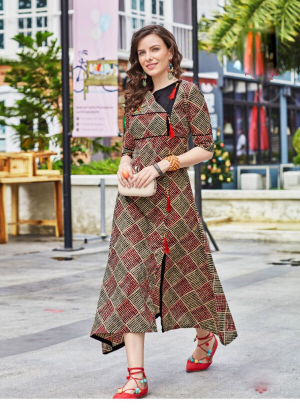 Latest Designer Angrakha Kurti Designs | Cotton Wear