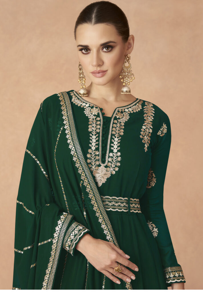 Hurain-Anarkali Long Gown With Dupatta